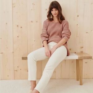 Jenni Kayne Cotton Cabin Sweater in Rose